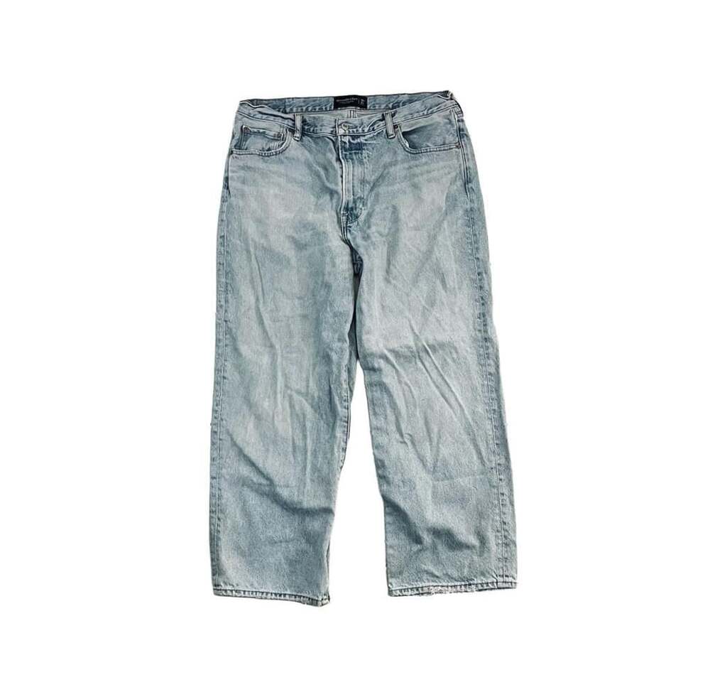 Abercrombie & Fitch Authentic Rigid Denim Ultra Baggy Jeans Light Wash 36x30